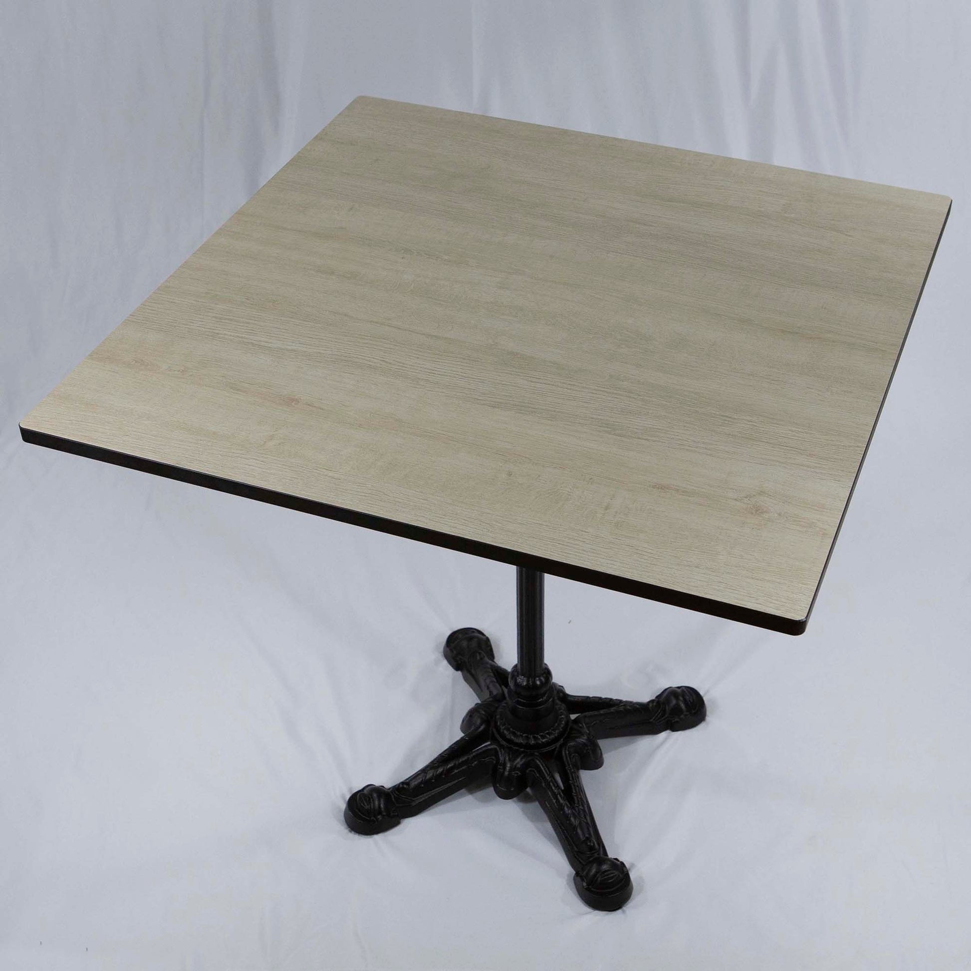 restaurant table with HPL top and metal base
