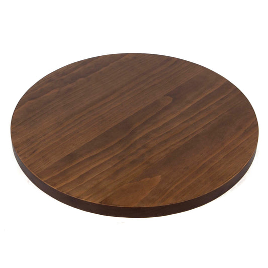 round solid pine table tops, dark walnut color