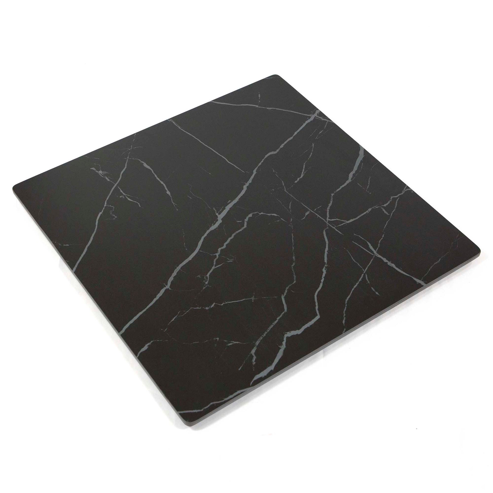 24" x 24" black sintered stone table tops