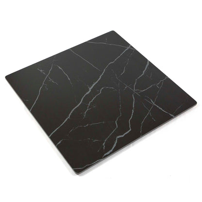 24" x 24" black sintered stone table tops
