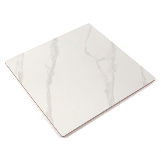 24" x 24" white sintered stone table tops