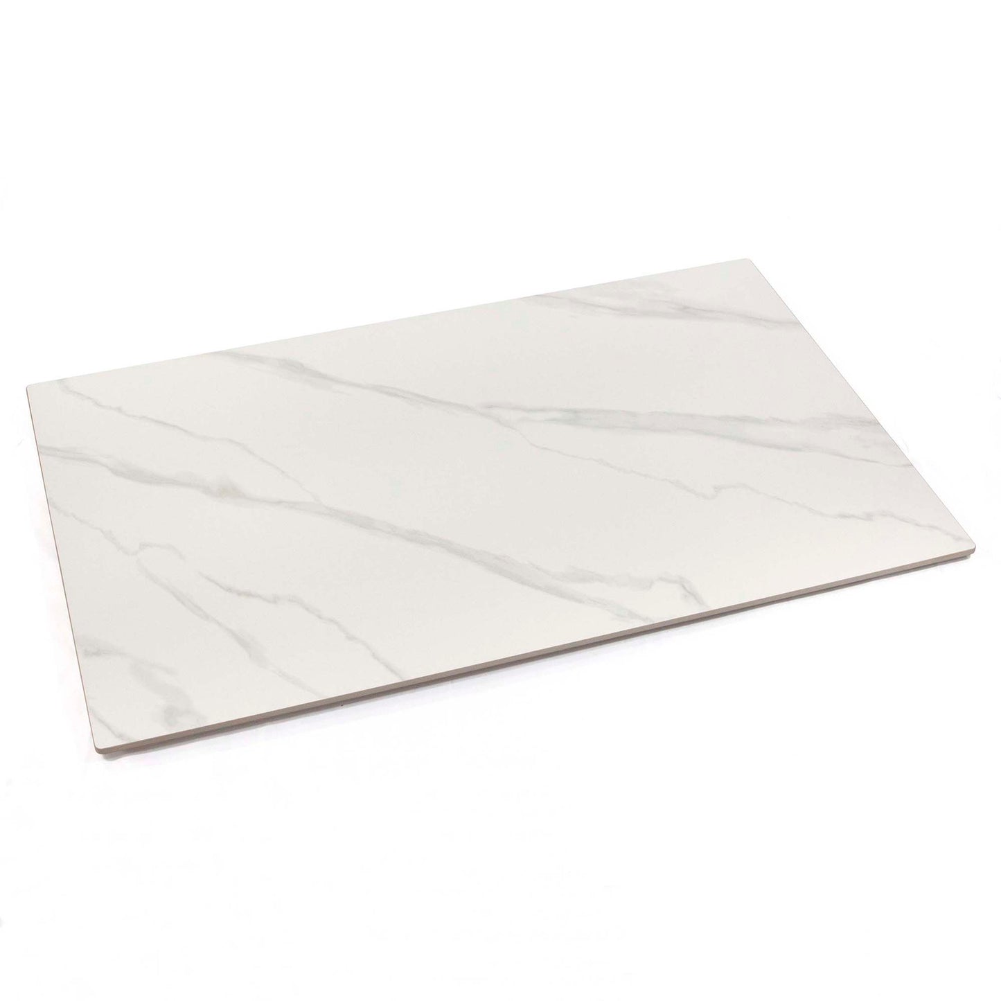 white sintered stone restaurant table tops
