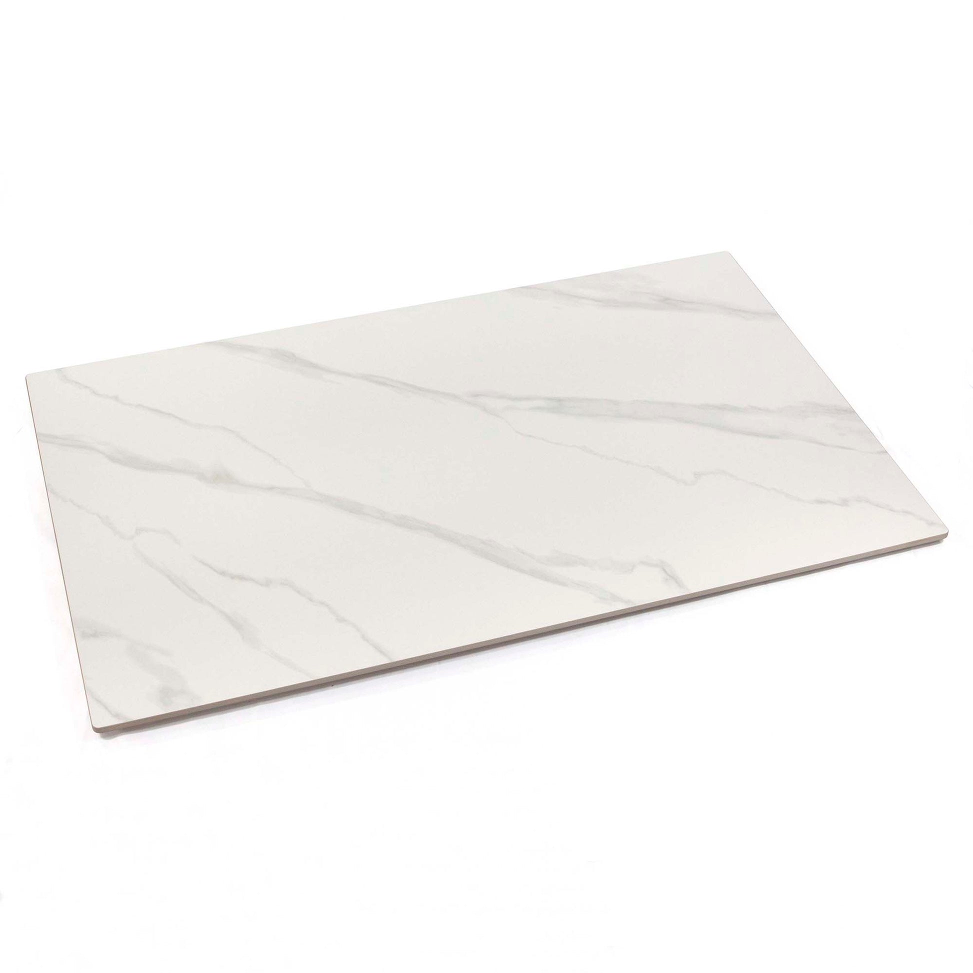white sintered stone restaurant table tops