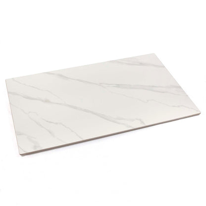white sintered stone restaurant table tops