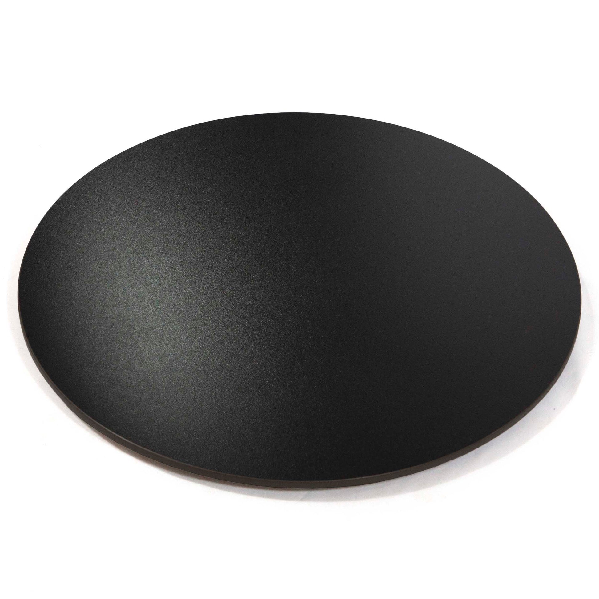 24" round pure black sintered stone table tops