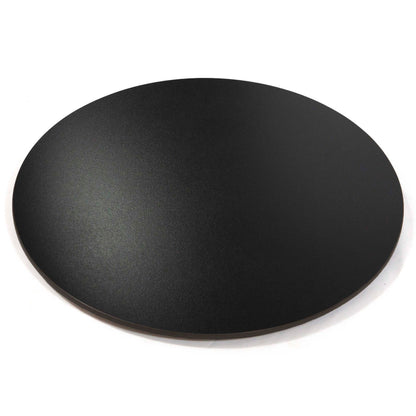 24" round pure black sintered stone table tops