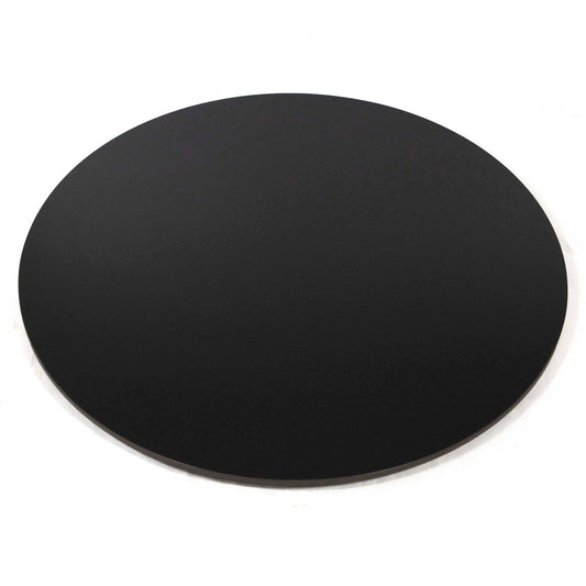30" Round Sintered Stone Restaurant Table Top, Pure Black Color #KED30-N