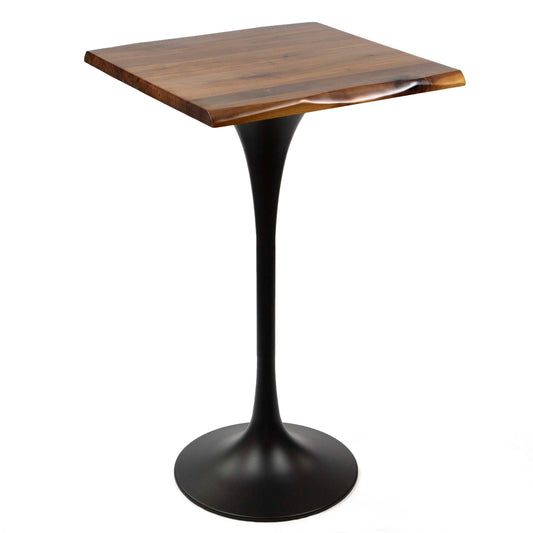 solid black walnut bar height bistro table