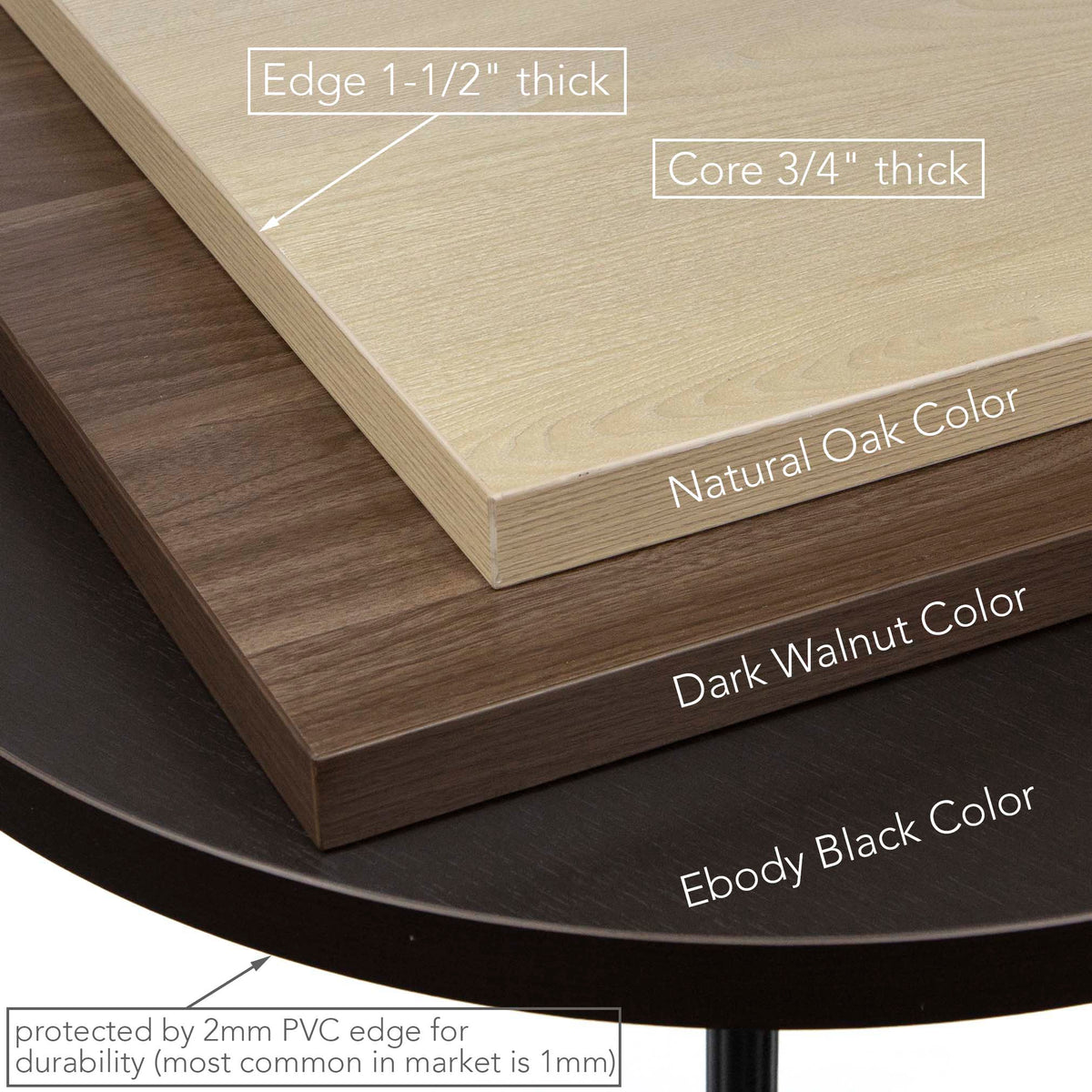 color of melamine board restaurant table tops