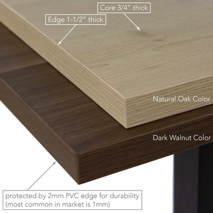 24" Round Melamine Bistro Cafe Table, Dark Walnut Color #J85MD24WN