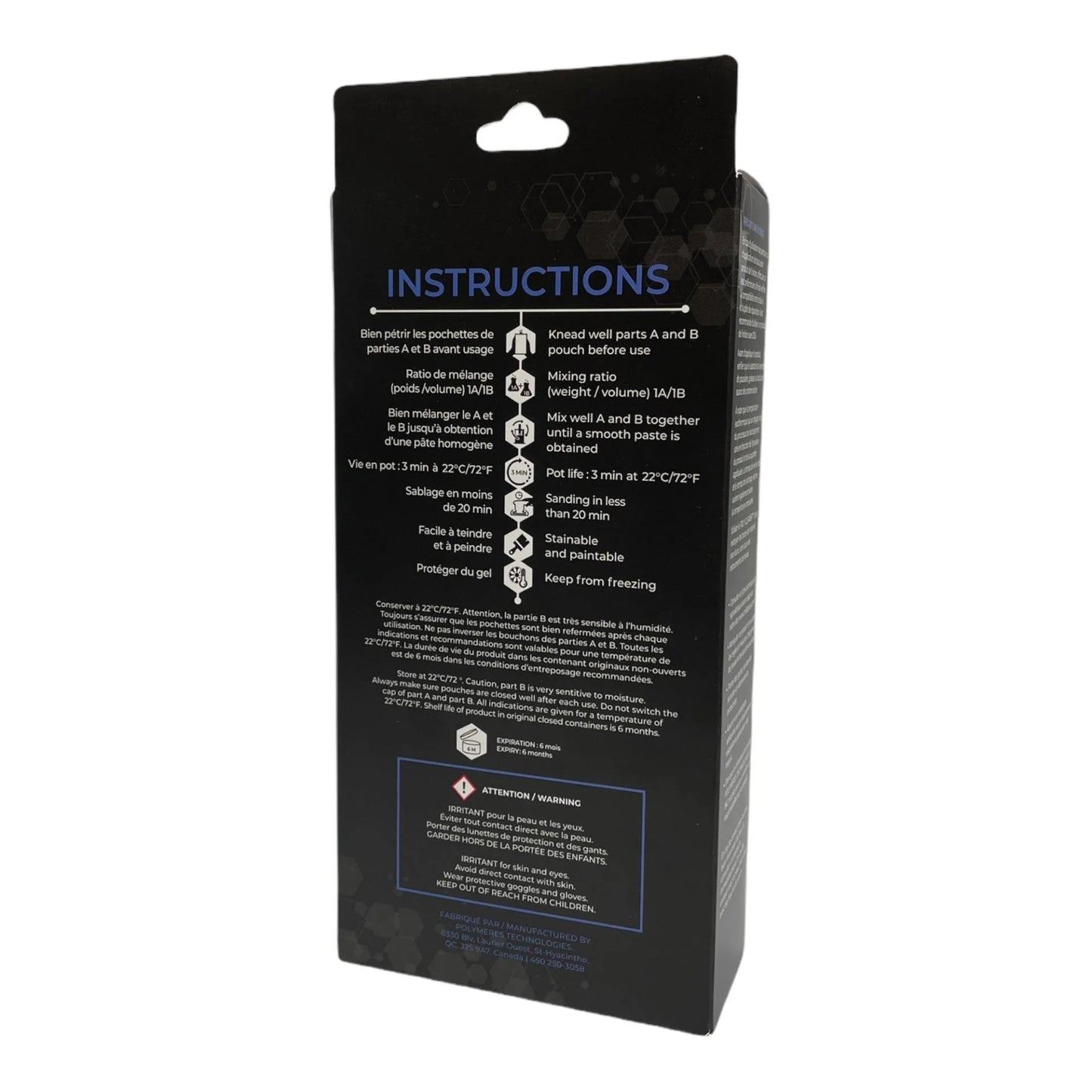 Wood Repair Filler (Color : Black) | Quick Drying & Easy Sanding | Food Safe | Weather-resistant | P-TEC 8400