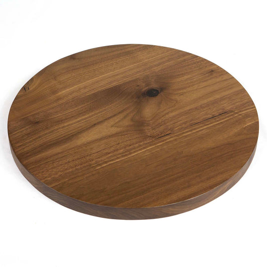 19" round black walnut table top