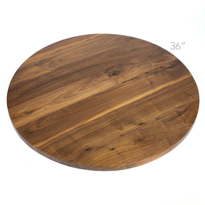 round black walnut table top 36"