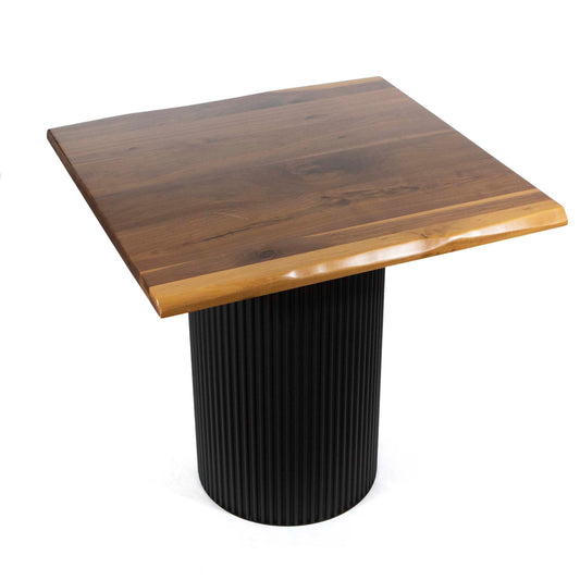 30 x 30" solid black walnut restaurant cafe table