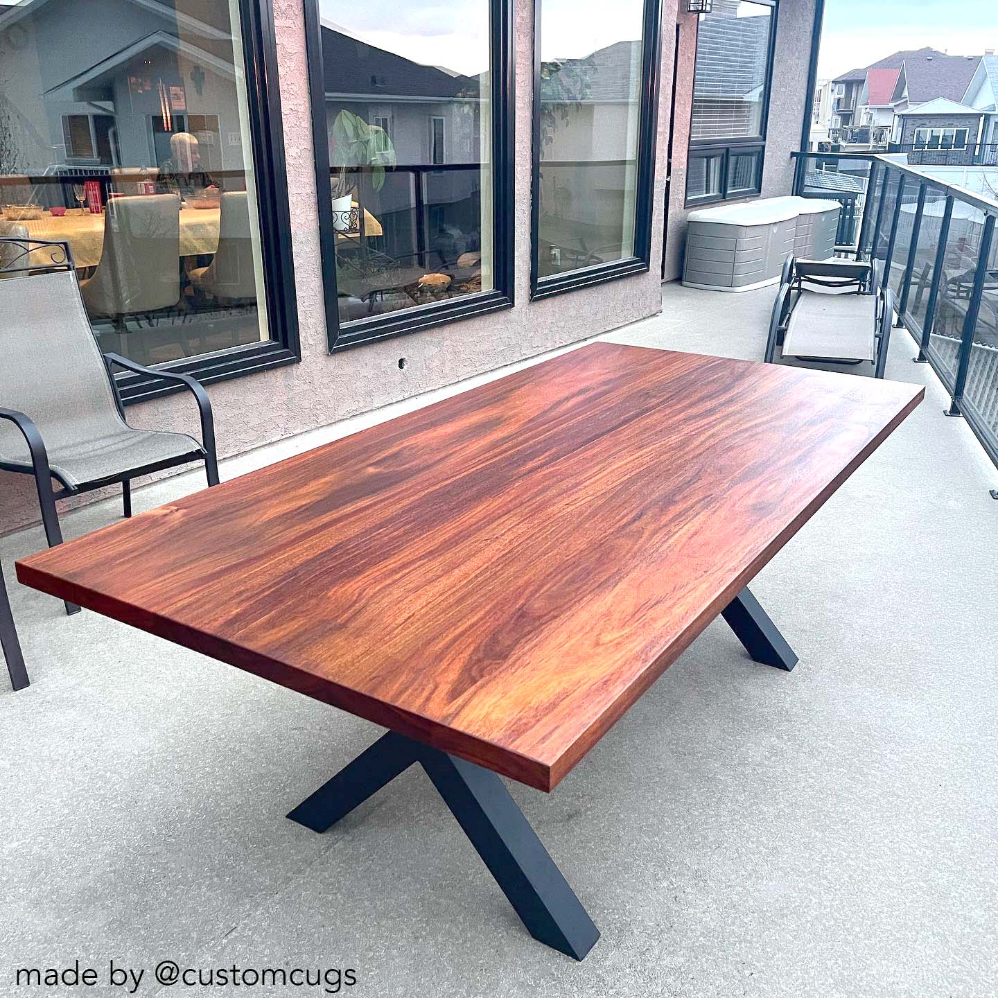 SS004 X-shaped rectangular dining table legs