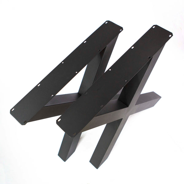Heavy Duty 3x3 X-Shaped Dining Table Legs - Powder Coated – Rusty ...
