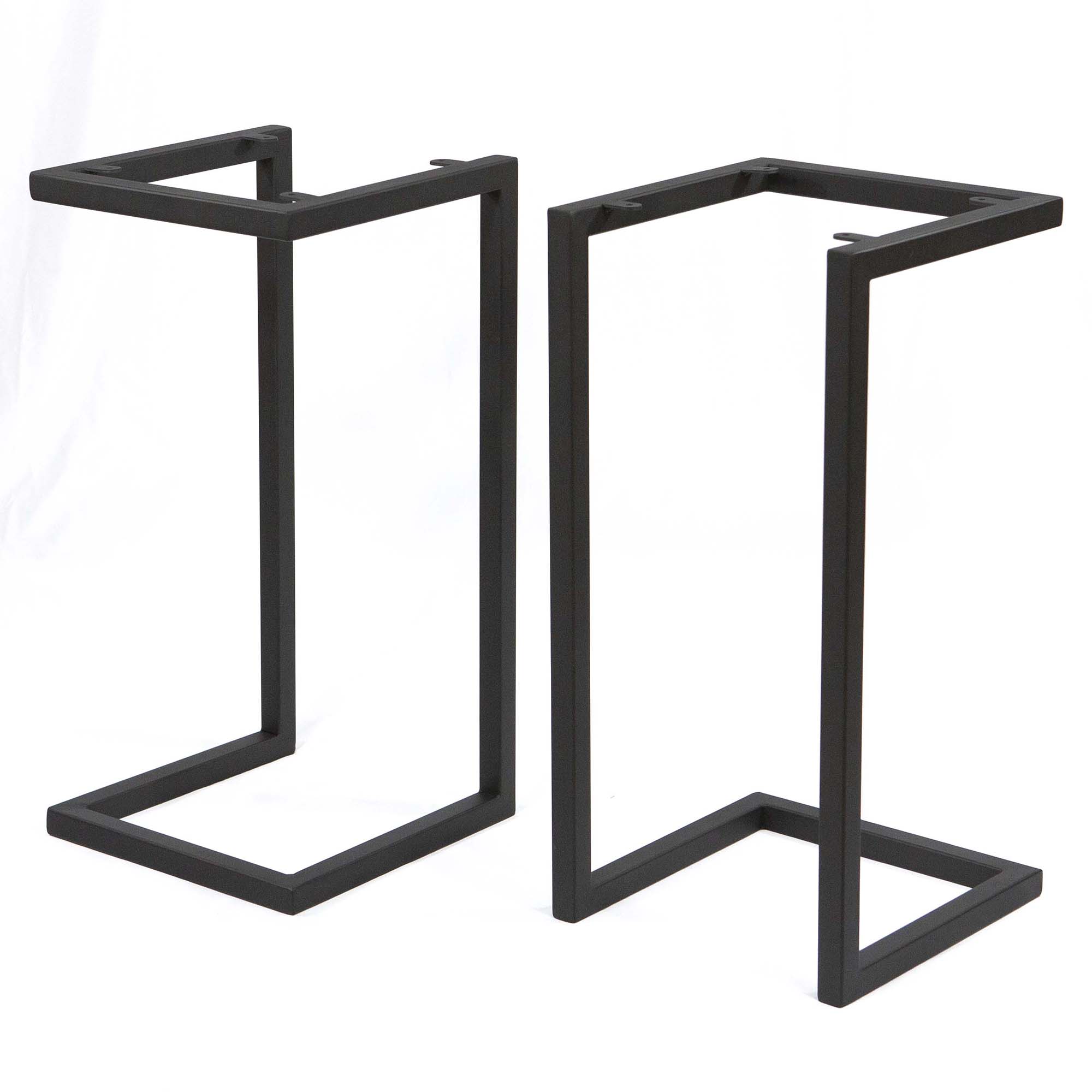Square C-Shape Metal Side Table Base 24