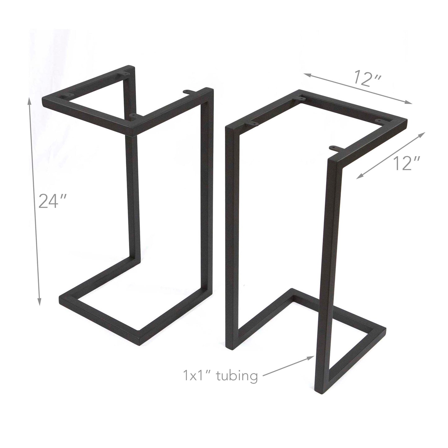 Price Per Pair, Square Top C Shape Side Table Base #SS013