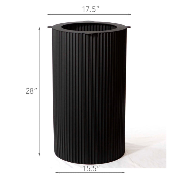 Round Rusty Table Fluted Round Dining Table Base, #SS022 – Rusty Design Dallas