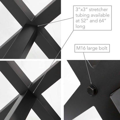X-Shaped Dining Table Base w/Stretcher, #SS024