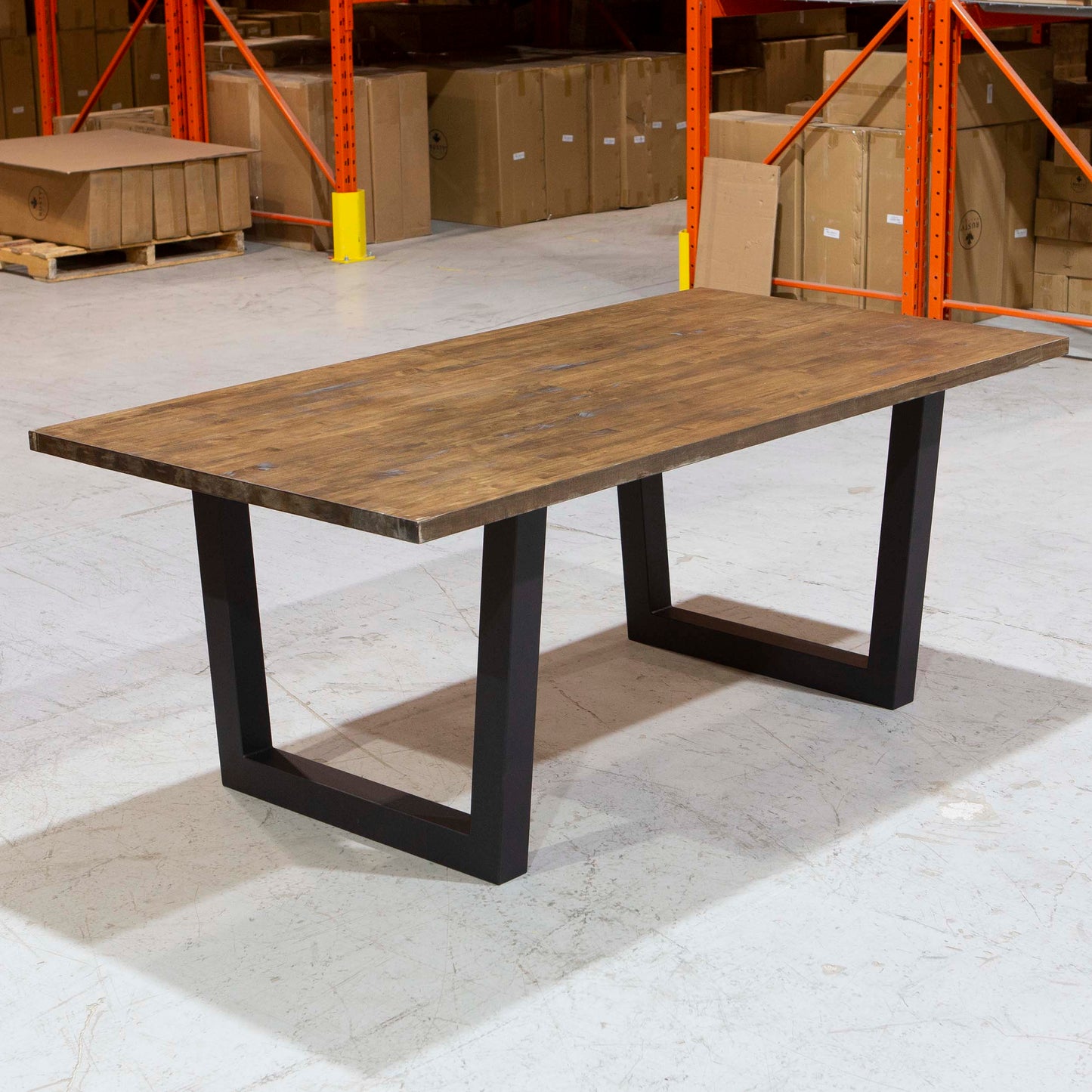 Extra Wide Reverse Trapezoid Dining Table Legs, Made In 3"x3" Tubing, 1 Pair #SS028