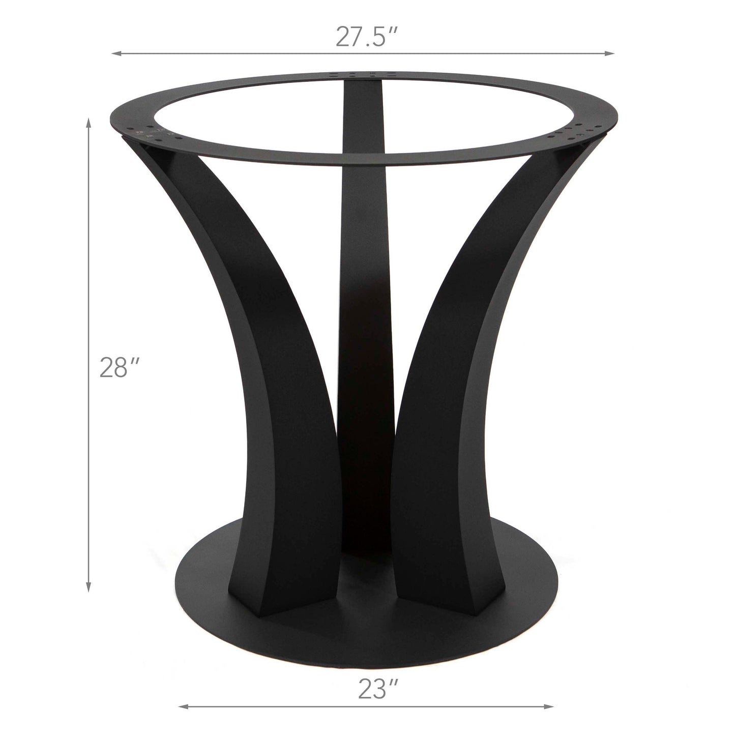 H28" 3-Tulip Shaped Dining Table Base #SS029