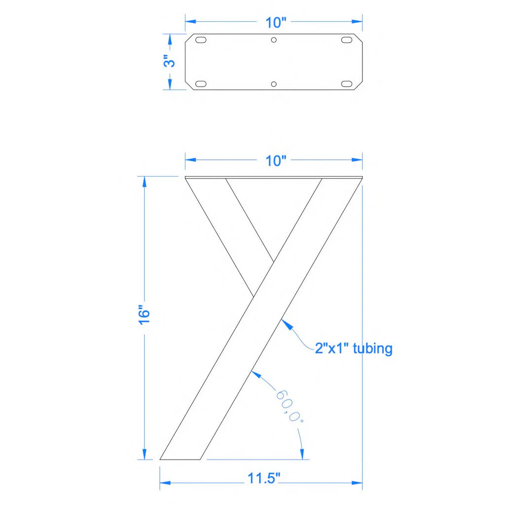 Y-Shaped Coffee Table Legs, Set/4 #SS1200