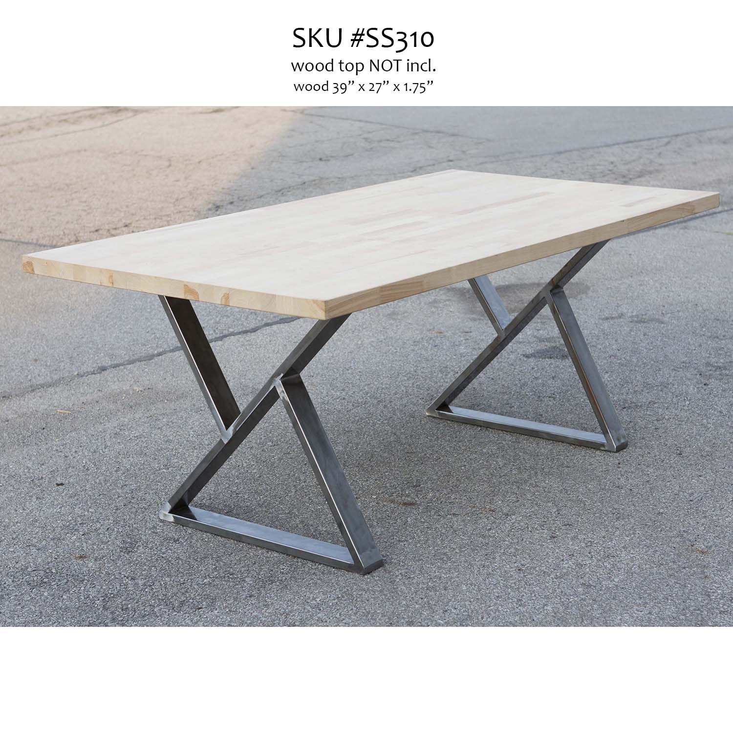 dining table with z shape legs, ship across USA & Canada