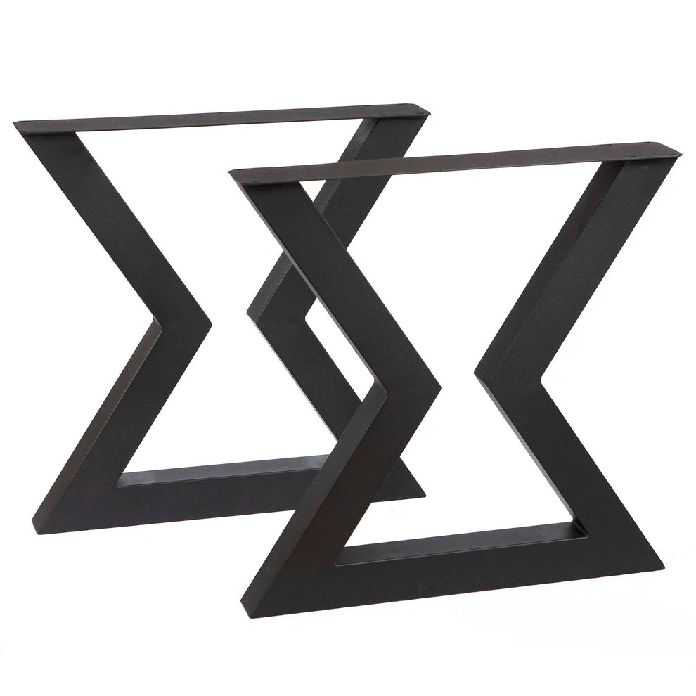 X-Shaped Dining Table Legs 3x3 Tubing, Powder-Coated Adjustable Feet ...