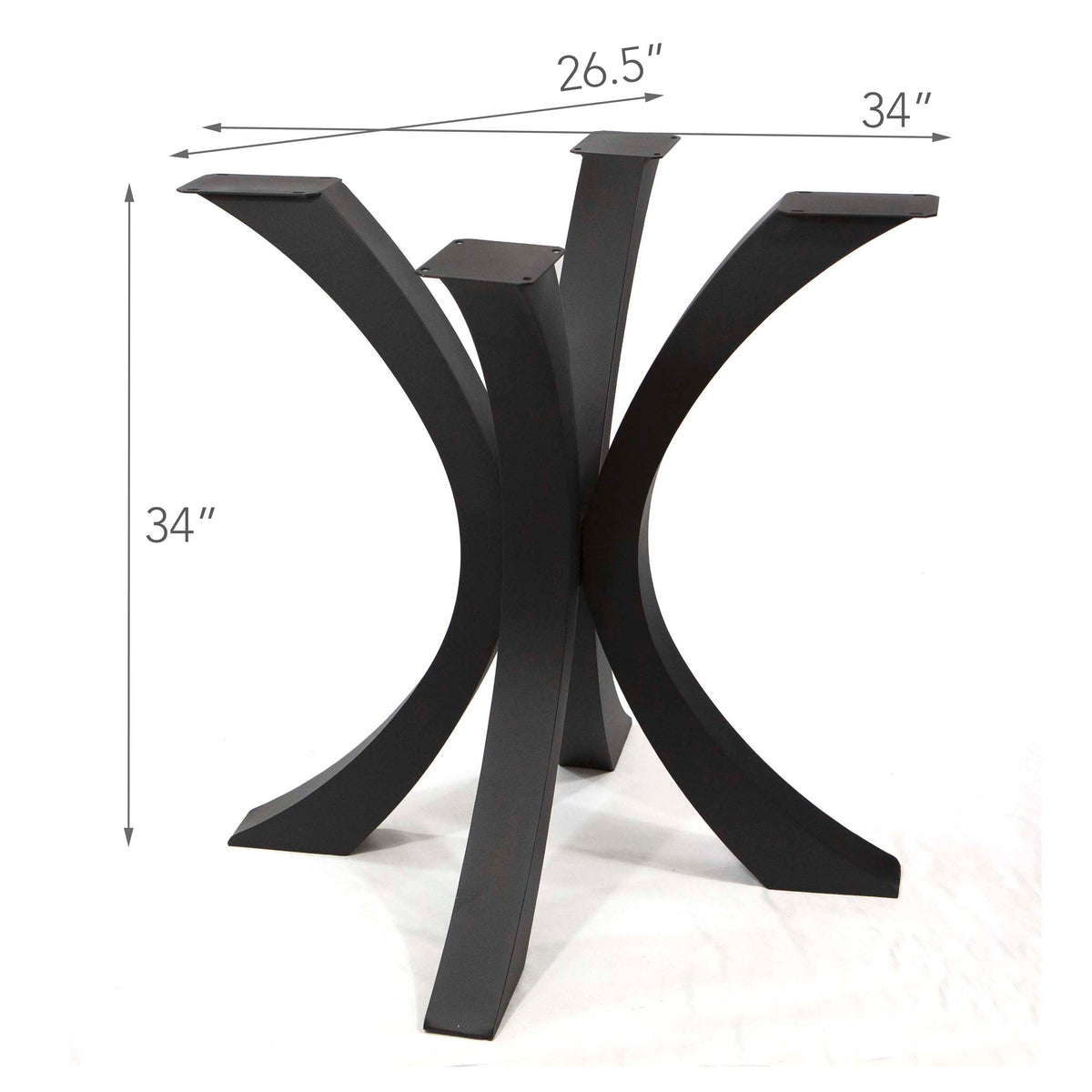 H34" Counter Height Curve Shaped Dining Table Legs, #ST3011F