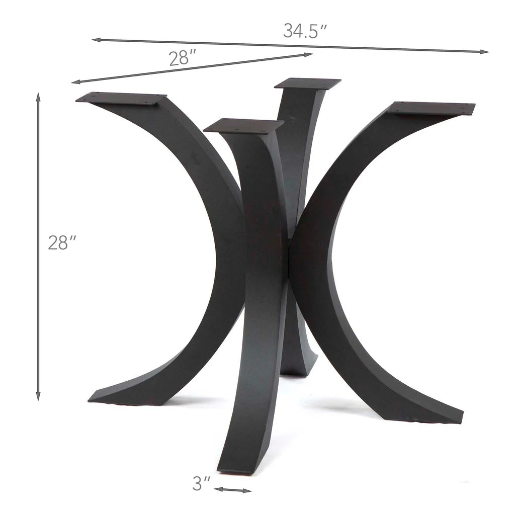 Flowy Butterfly Shaped Round Dining Table Legs, #ST3011