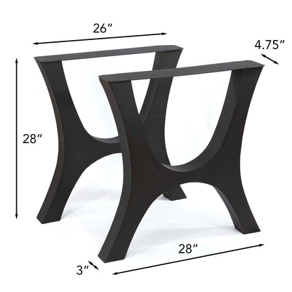 Flowy H-Shaped Dining Table Legs, #ST3014