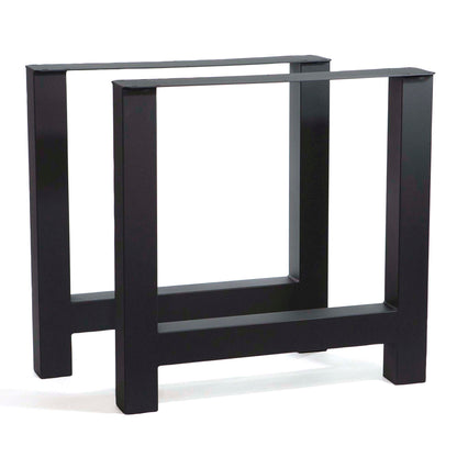 H-Shaped Dining Table Legs, Made in 3"x3" Tubing, 1 Pair #W5043A