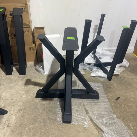 Clearance #4 ｜Round Dining Table Legs, 1 Set, Metal Trestle Shape #SS511