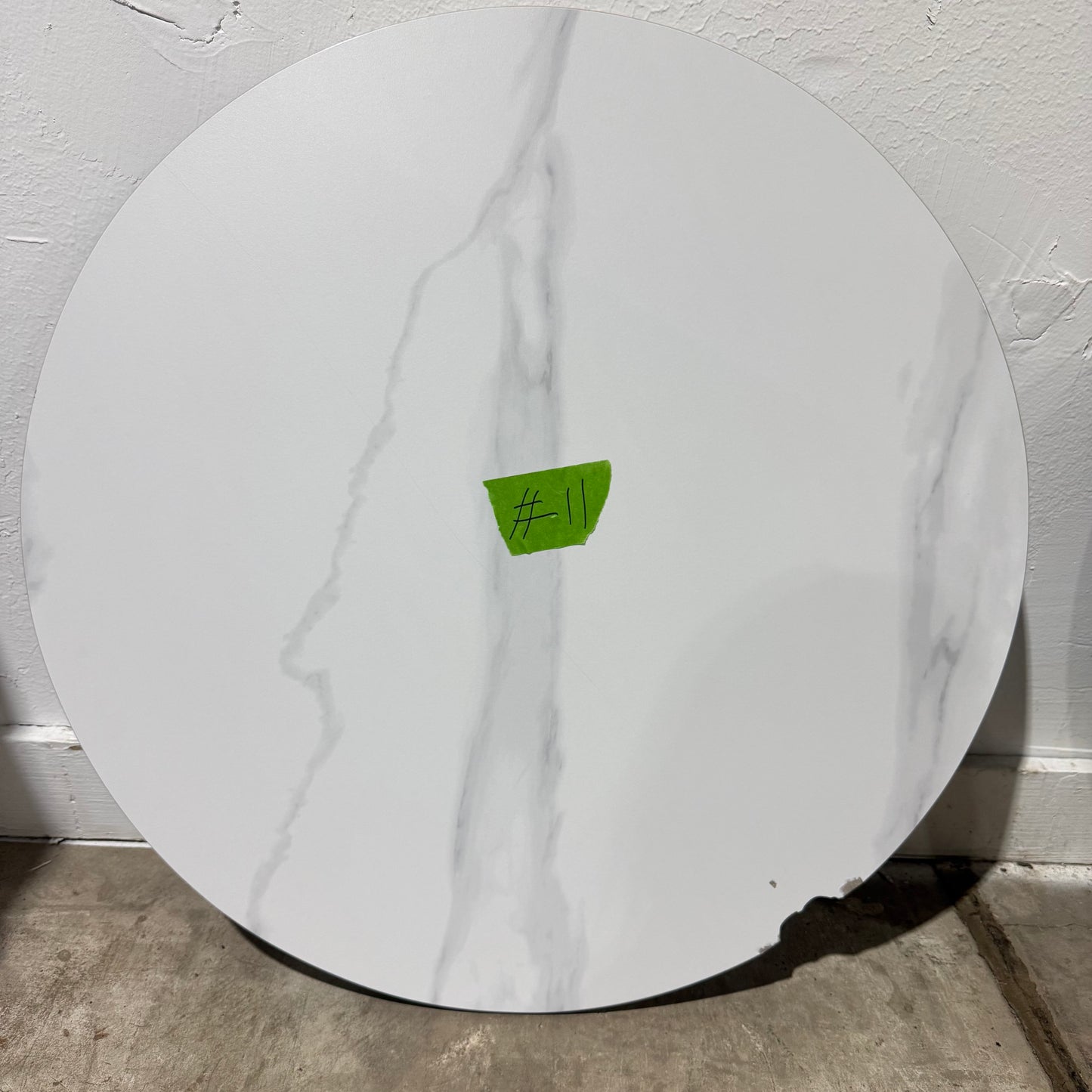 Clearance #11 | 24" Round Sintered Stone Restaurant Table Top, White Color #KED24-W