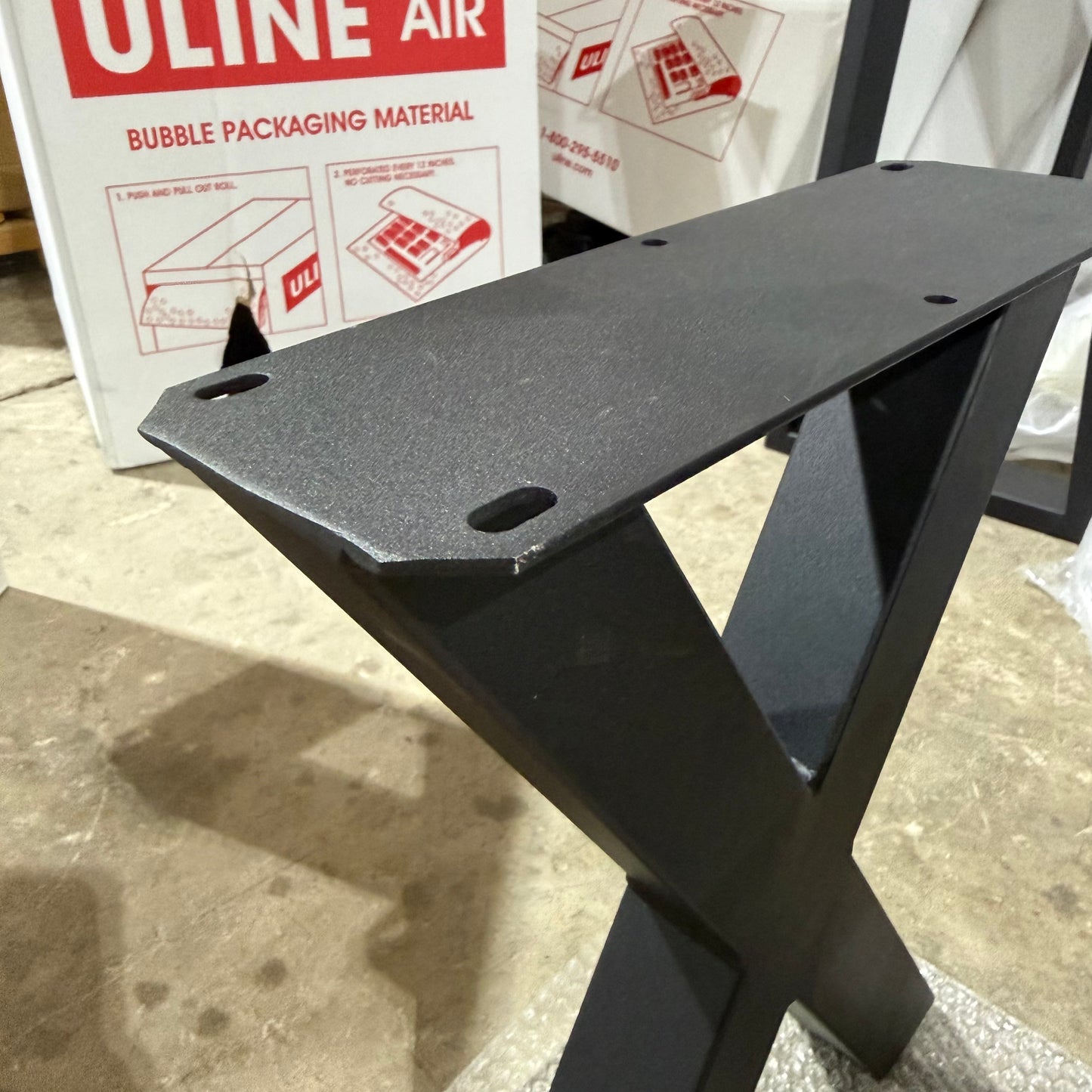 Clearance #12 | Metal Bench Leg Base, 1 Pair, X Shape #W5037E