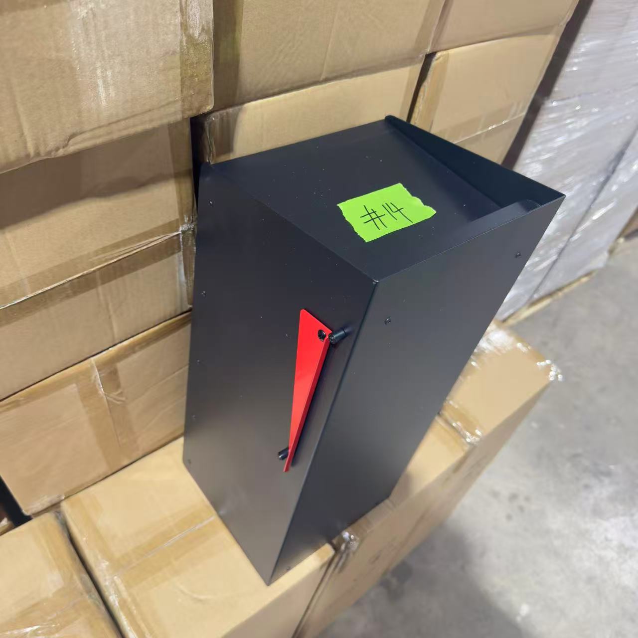 Clearance #14 | Regular Size Post-Mounted Mailbox, Contemporary Design #HC100