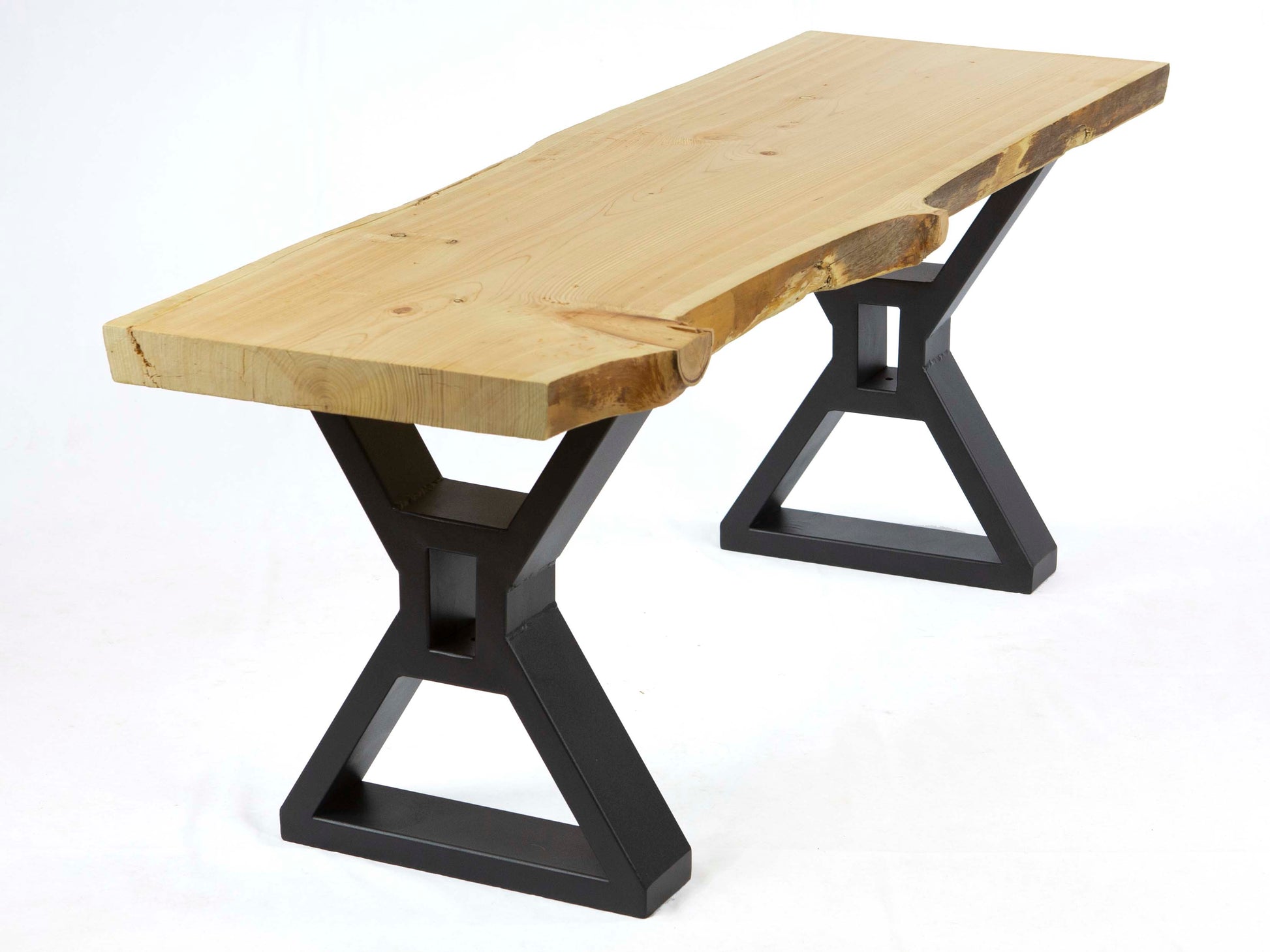 farmhouse x-shaped bench cedar top