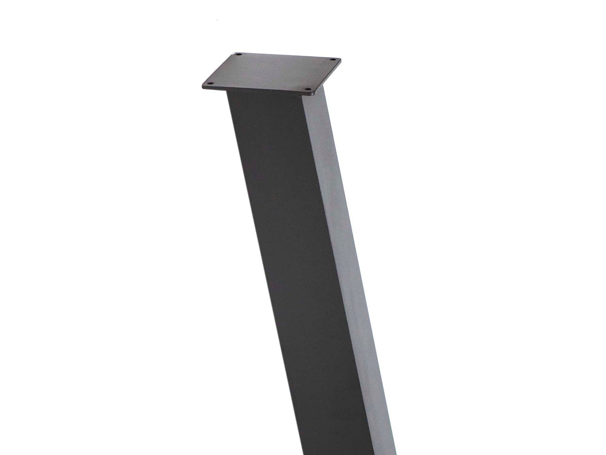 HC002 angled black steel mailbox post designed for modern mailbox installation