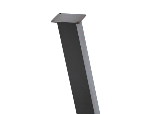 HC002 angled black steel mailbox post designed for modern mailbox installation