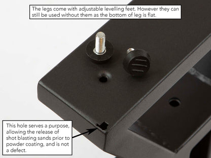 Extra Wide Trapezoid Dining Table Legs, Made In 3"x3" Tubing, 1 Pair #SS027