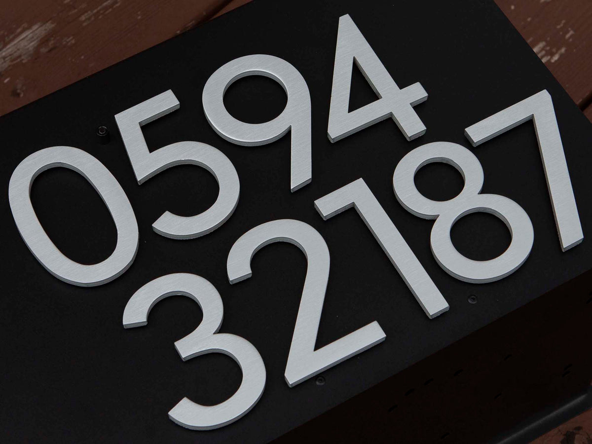 Assorted Address Numbers Silver Color 4