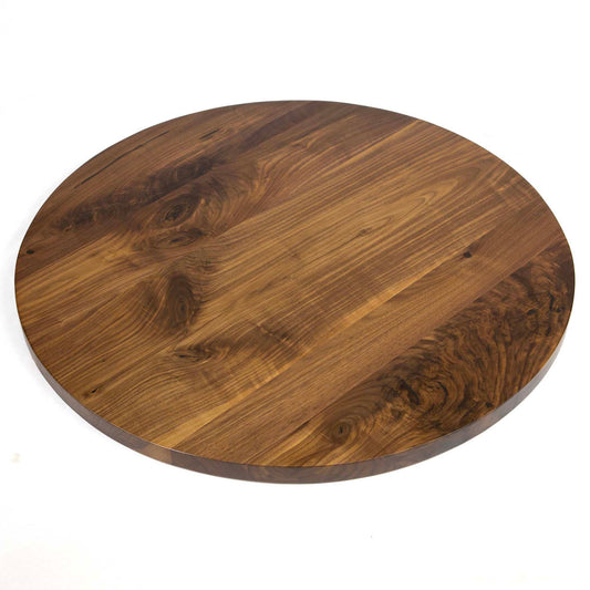 30" round black walnut table top
