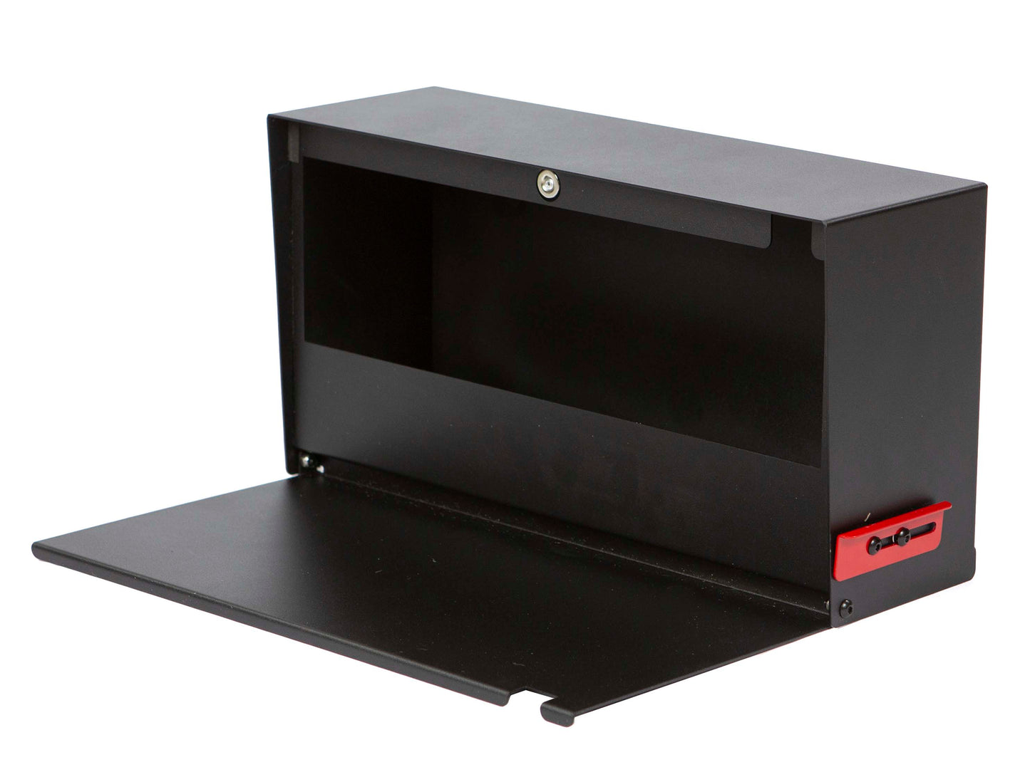 HC400 wall mounted mailbox in black with front door open