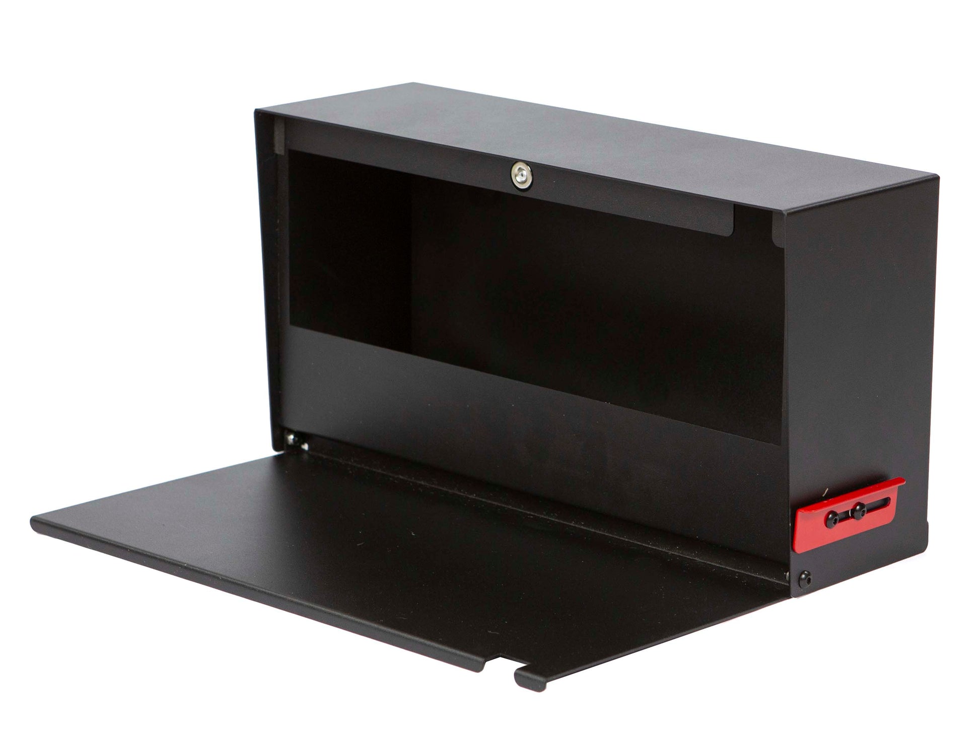HC400 wall mounted mailbox in black with front door open