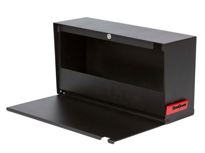 HC400 wall mounted mailbox in black with front door open