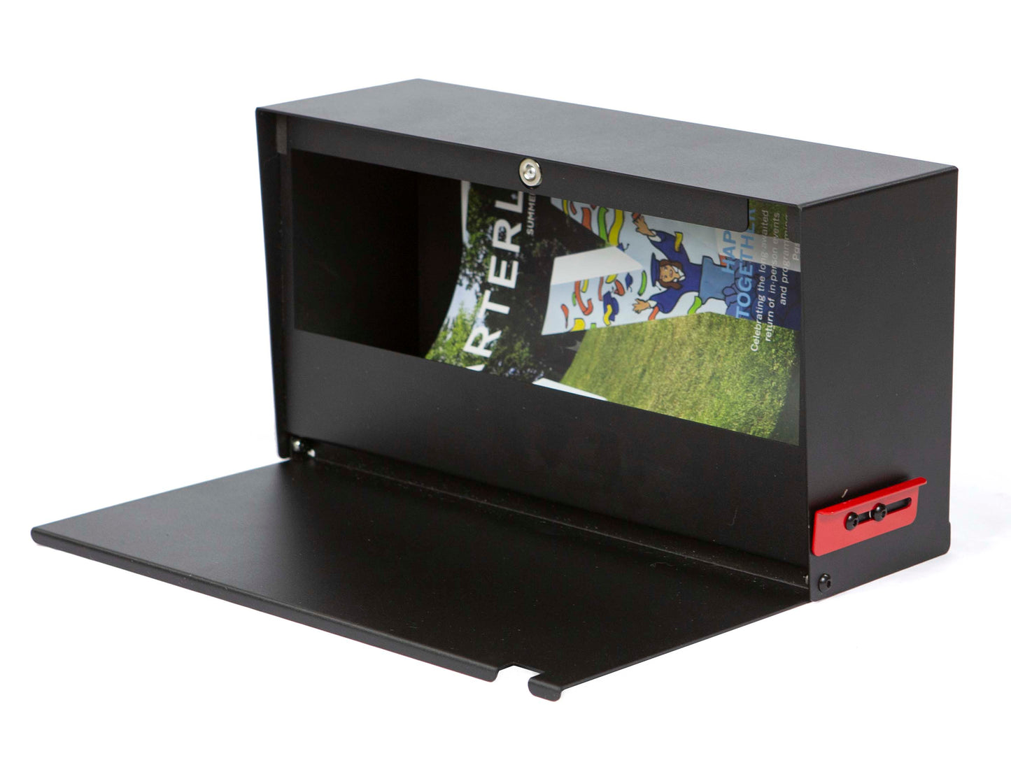 Wall mounted mailbox HC400 showing mail storage capacity